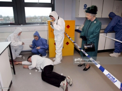 Simulated crime scene
